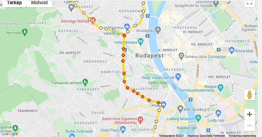 BKK Info/Google Térkép