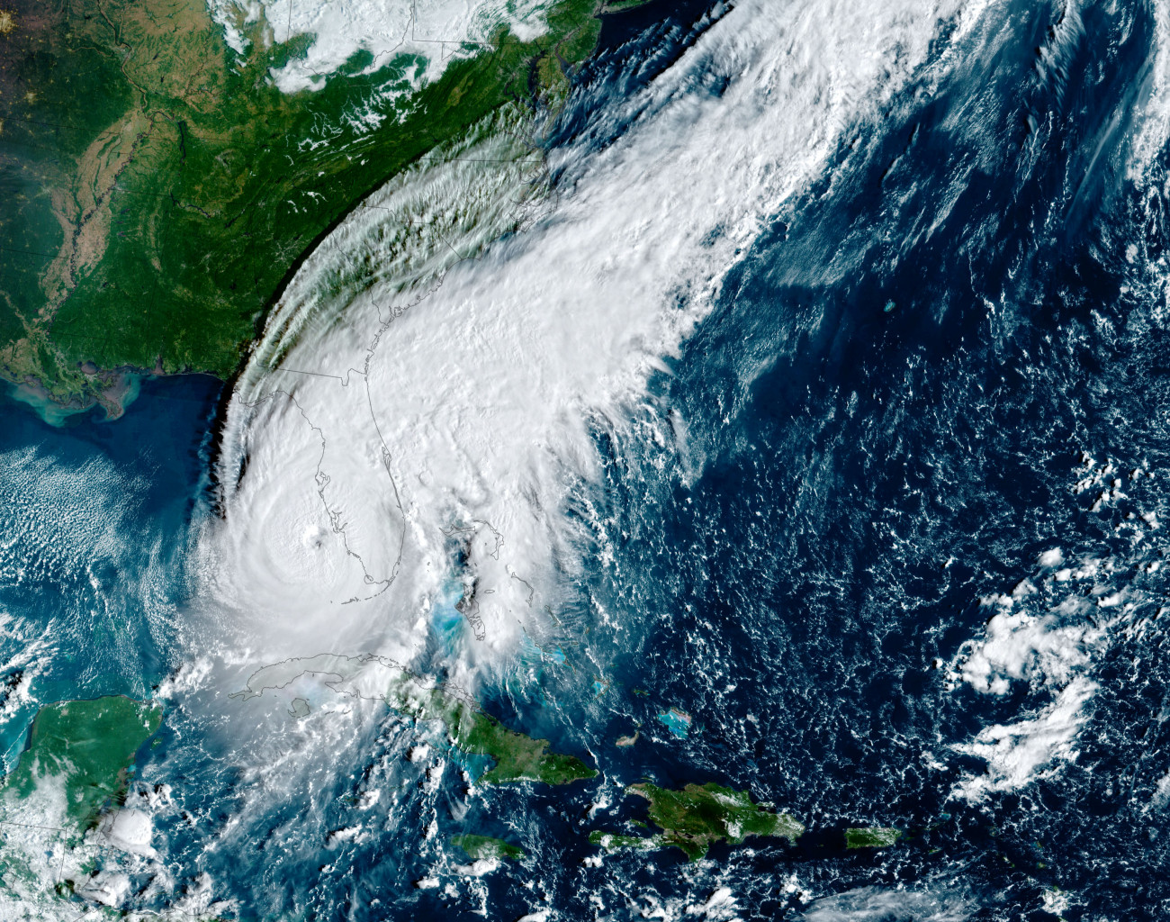GULF OF MEXICO - SEPTEMBER 28:  In this NOAA handout image taken by the GOES satellite at 13:10 UTC, Hurricane Ian approaches Florida on September 28, 2022 in the Gulf of Mexico. The storm is expected to bring a potentially life-threatening storm surge and hurricane-force winds. (Photo by NOAA via Getty Images)