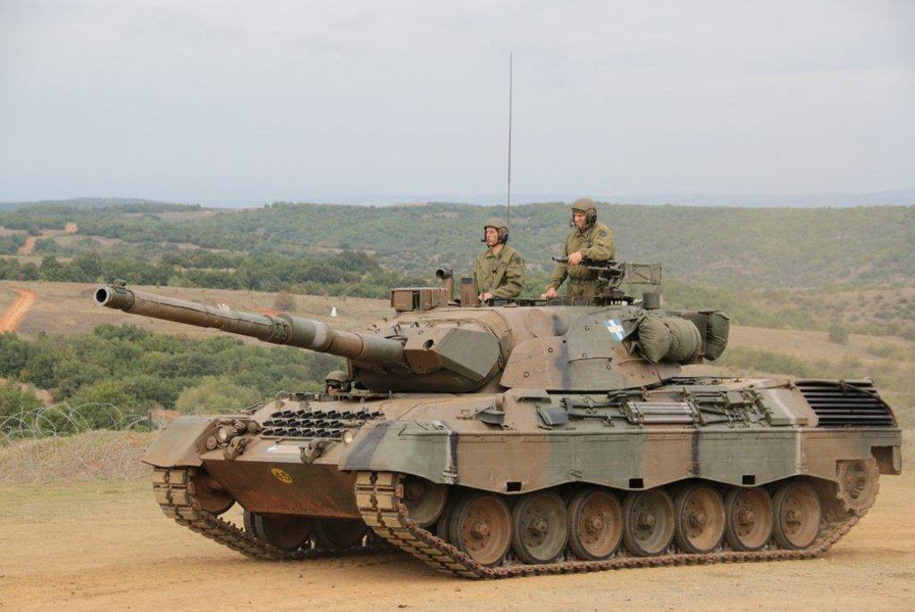 A görög hadsereg Leopard 1A5 típusú tankja. Forrás: X / Dr. Khaled Alfaiomi