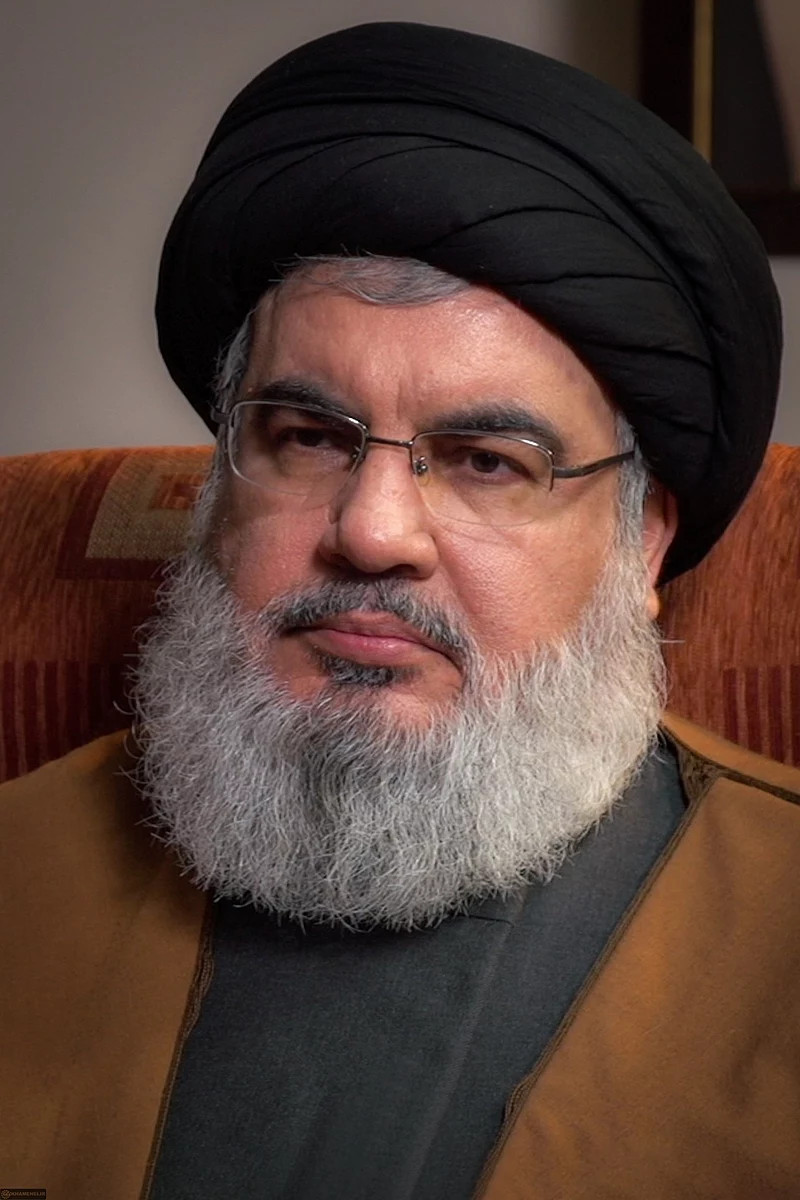 Hasszan Naszrallah, a Hezbollah szélsőséges síita terrorszervezet vezetője. Forrás:Wikipédia