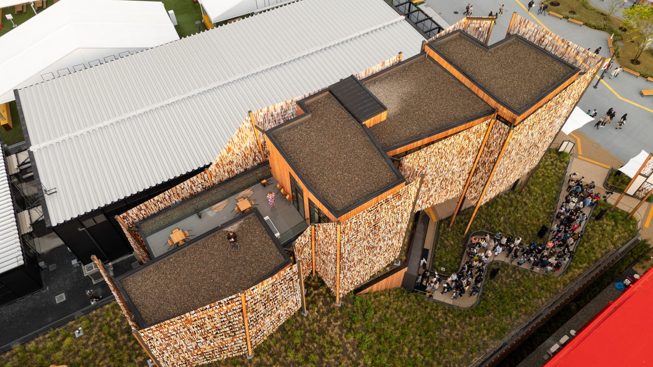 Oszaka, 2025. április 28.
A Liget Budapest Projekt által közzétett képen az Oszakai Világkiállítás magyar pavilonja 2025. április 28-án.
MTI/Liget Budapest Projekt