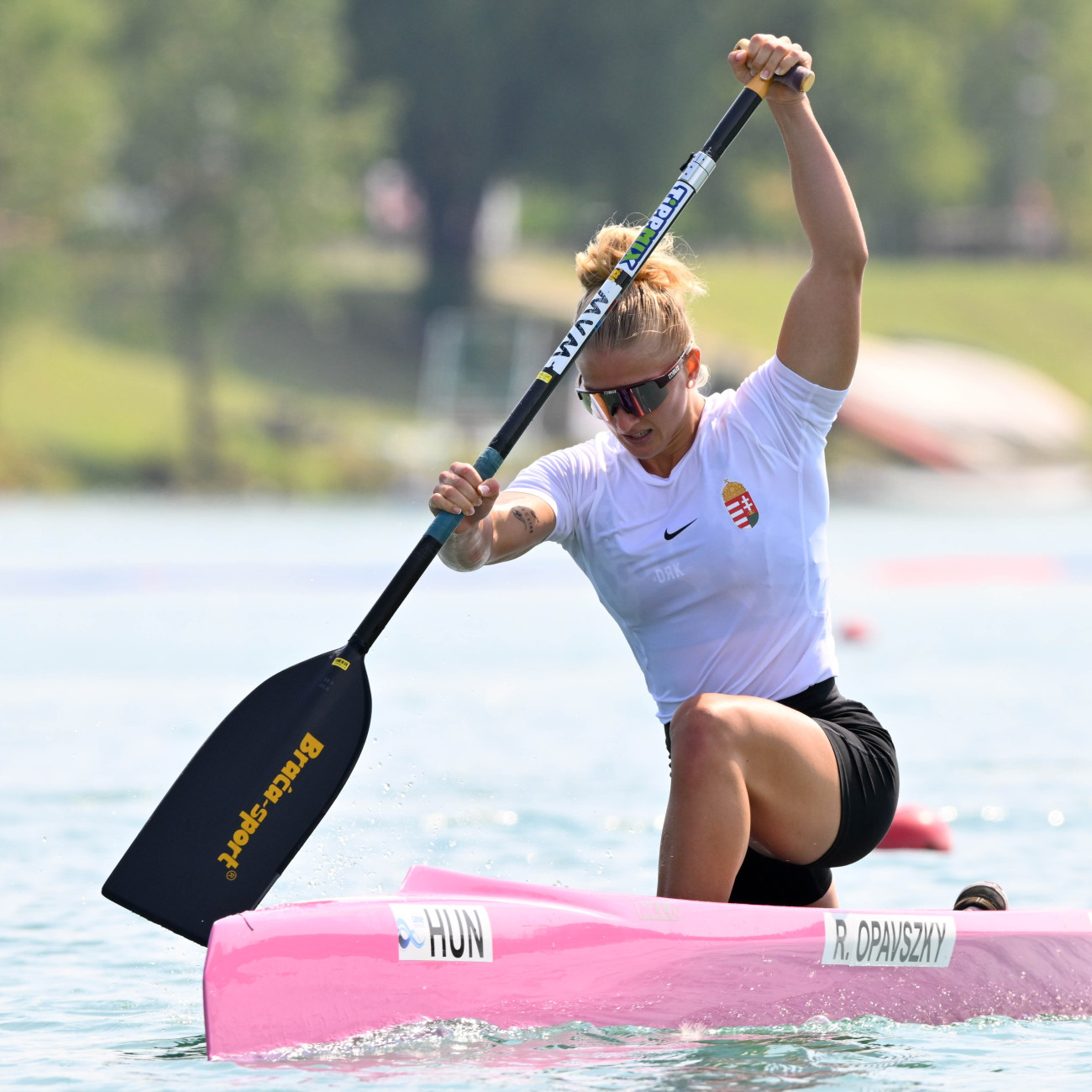 Milánó, 2025. augusztus 23.
Opavszky Réka a kajak-kenu világbajnokság női kenu egyes 500 méteres számának döntőjében Milánóban 2025. augusztus 23-án.
MTI/Czeglédi Zsolt