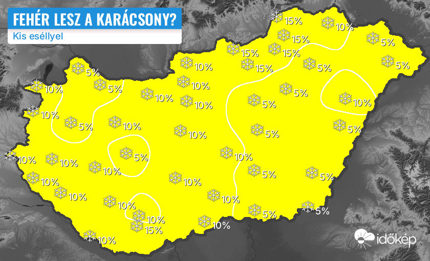 Mekkora az esélye a fehér karácsonynak?