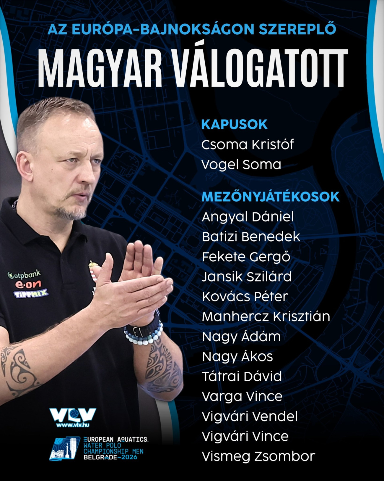 Forrás: Facebook/VLV - magyar férfi vízilabda-válogatott