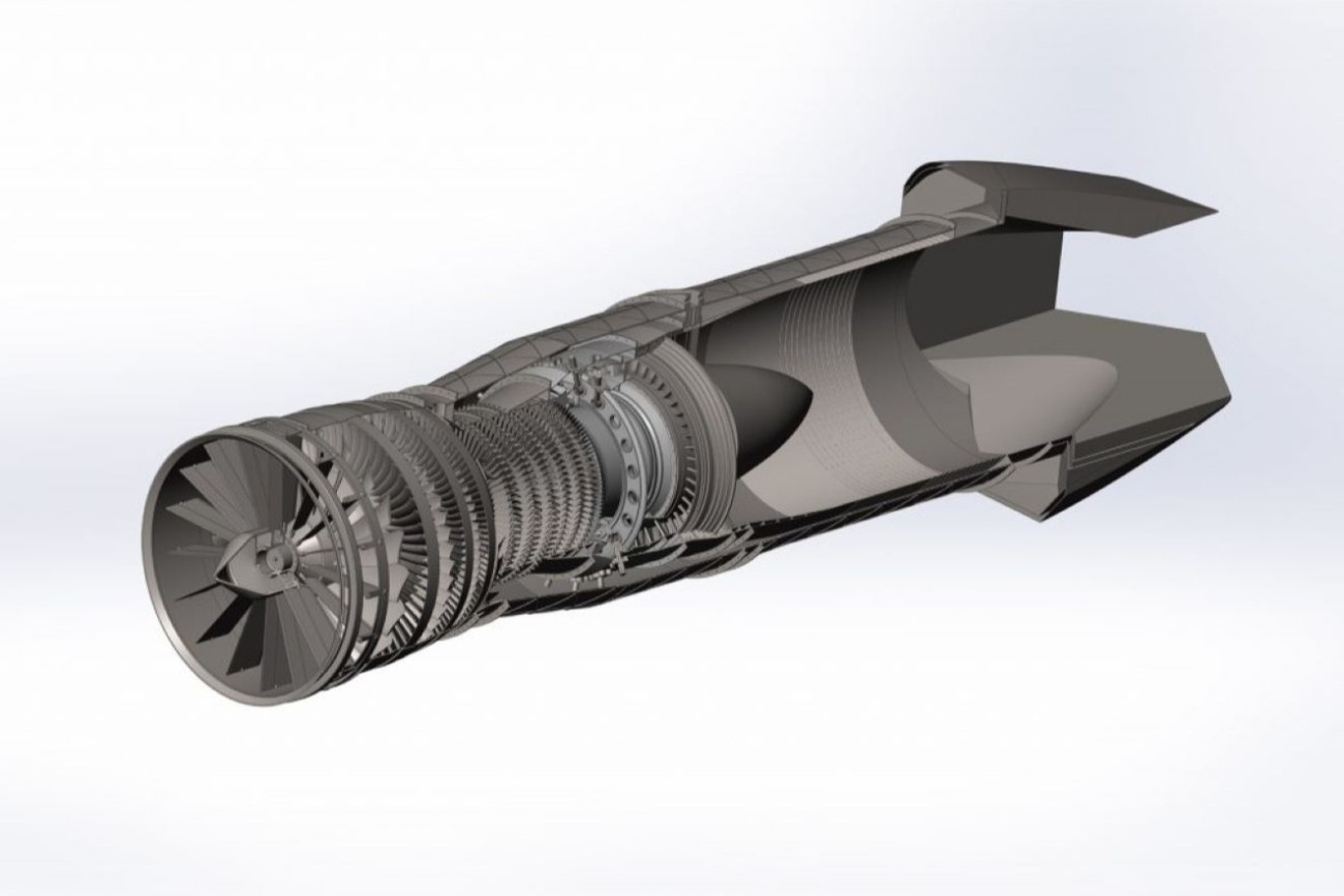 Az SM-39 rendkívüli repülési teljesítményét a furcsa kialakítás mellett két, változó ciklikusságú gázturbina adná. Kép: Stavatti Aerospace