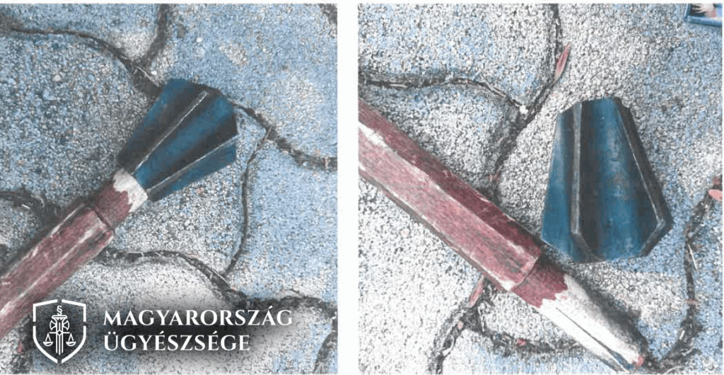 A balesetet okozó buzogány. Forrás: Ügyészség