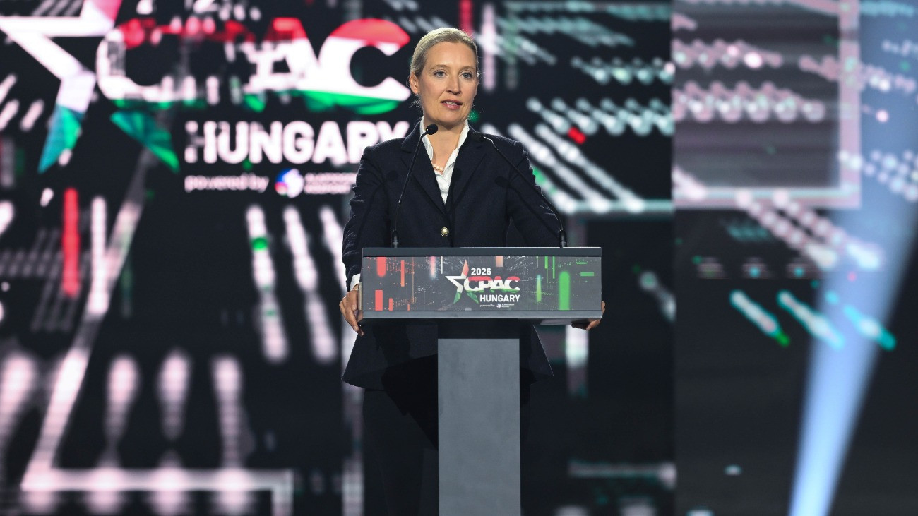 Budapest, 2026. március 21.
Alice Weidel, a német Alternatíva Németországnak (AfD) párt társelnöke beszédet mond a CPAC (Konzervatív Politikai Akció Konferencia) Hungary 2026 rendezvényen a MTK Sportparkban 2026. március 21-én.
MTI/Bruzák Noémi