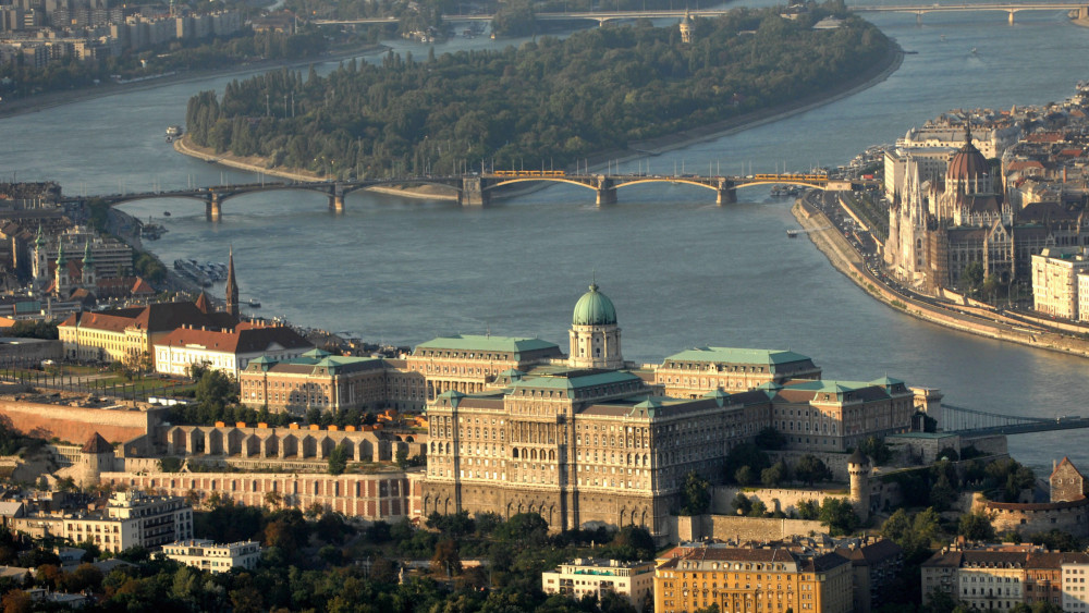 Panoráma naplemente előtt.