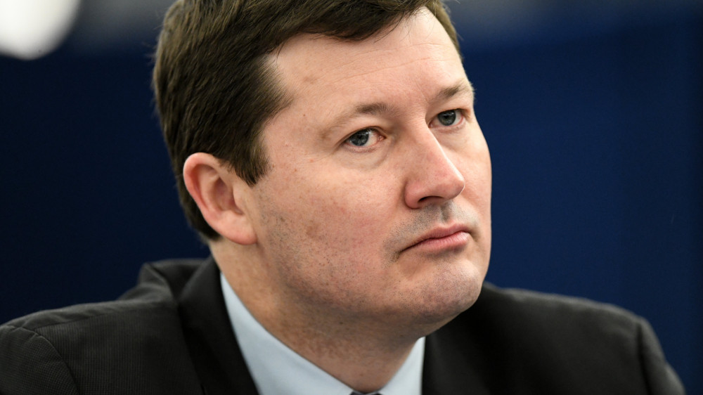 Strasbourg, 2018. március 13.Martin Selmayr, az Európai Bizottság új, német főtitkára az Európai Parlament strasbourgi üléstermében 2018. március 13-án. (MTI/EPA/Patrick Seeger)