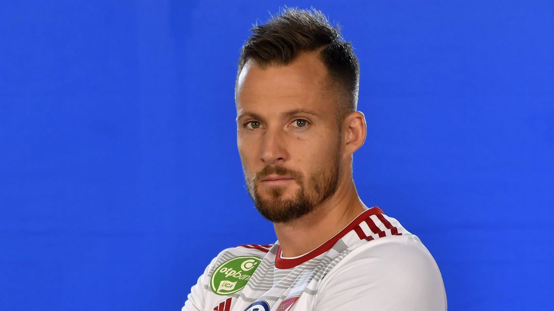 Tőzsér Dániel, a labdarúgó OTP Bank Ligában szereplő Debreceni VSC játékosa Debrecenben 2018. szeptember 18-án.