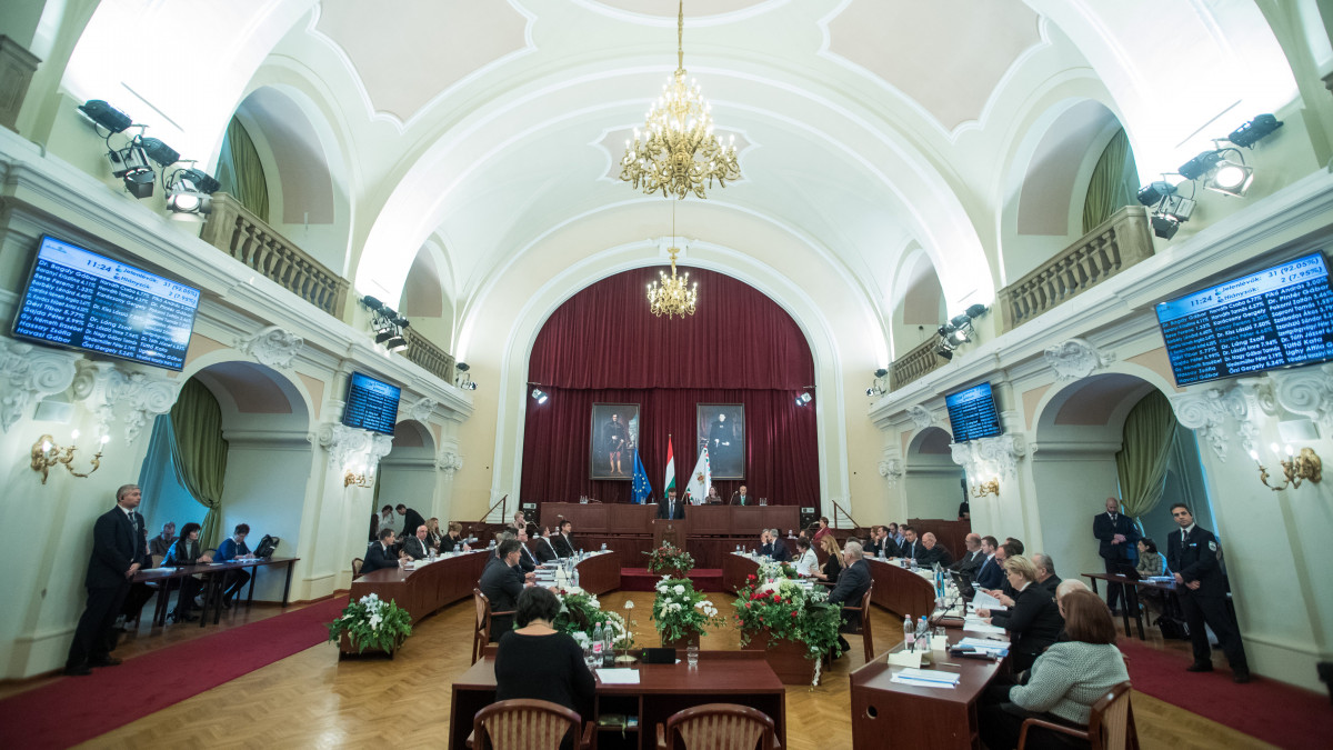 Az új összetételű Fővárosi Közgyűlés alakuló ülése a Városháza dísztermében 2019. november 5-én.