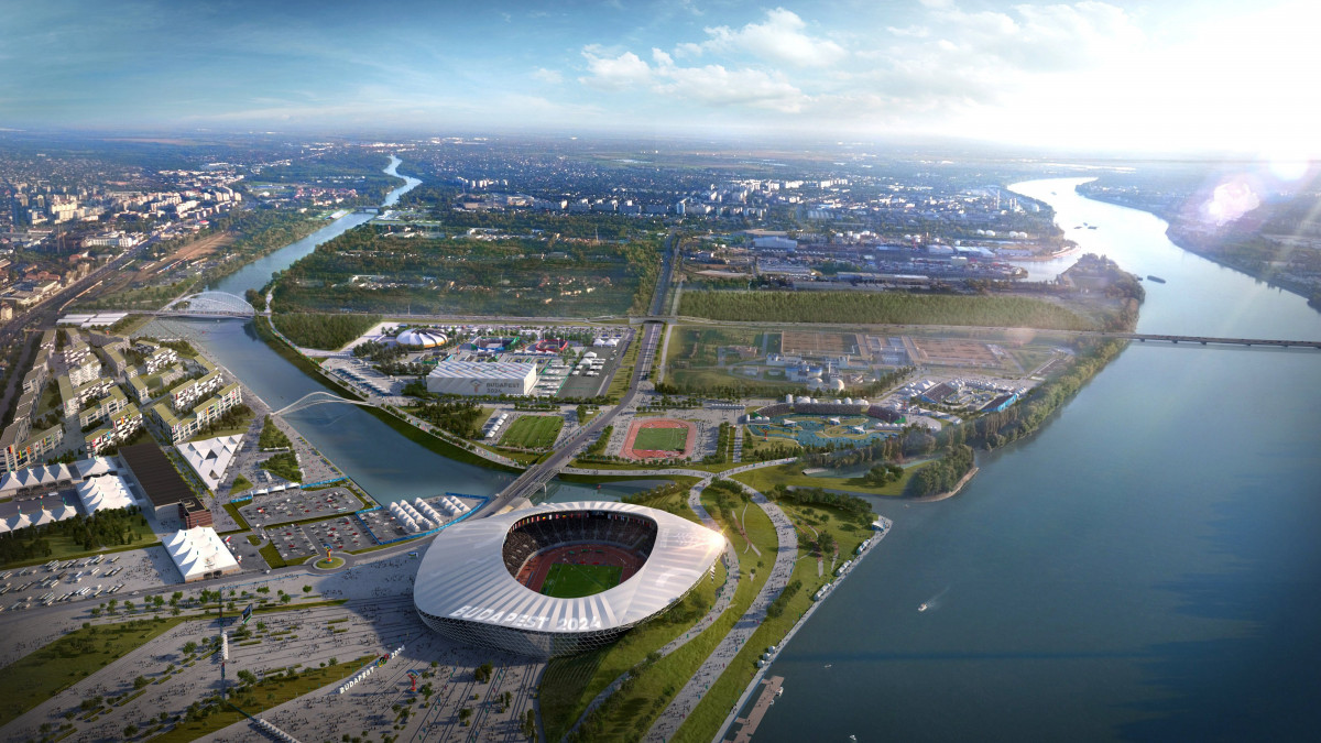A Budapest 2024 által 2017. január 4-én közölt legfrissebb aktuális látványterv az Olimpiai Parkról az esetleges 2024-es budapesti olimpia egyik helyszínéről, amely a IX., X. és XXI. kerületekben, a Kvassay-zsilip térségében található, elöl középen az Olimpiai Atlétikai Stadion, balról az olimpiai falu. A látványtervet a Brick Visual, az építési terveket a BORD Építész Stúdió készítette. A 2024-es olimpia rendezési jogáért a magyar főváros Los Angelesszel és Párizzsal verseng, a Nemzetközi Olimpiai Bizottság (NOB) szeptember 13-án, Limában dönt a helyszínről.