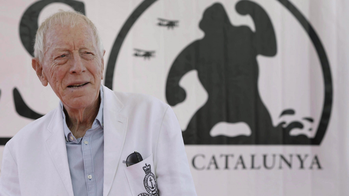 Barcelona, 2016. október 7.Max von Sydow 87 éves svéd színész az életműve elismeréseként neki ítélt díj átvétele előtt a barcelonai Fantastic Filmfesztiválon 2016 október 7-én.  (MTI/EPA/Susanna Saez)