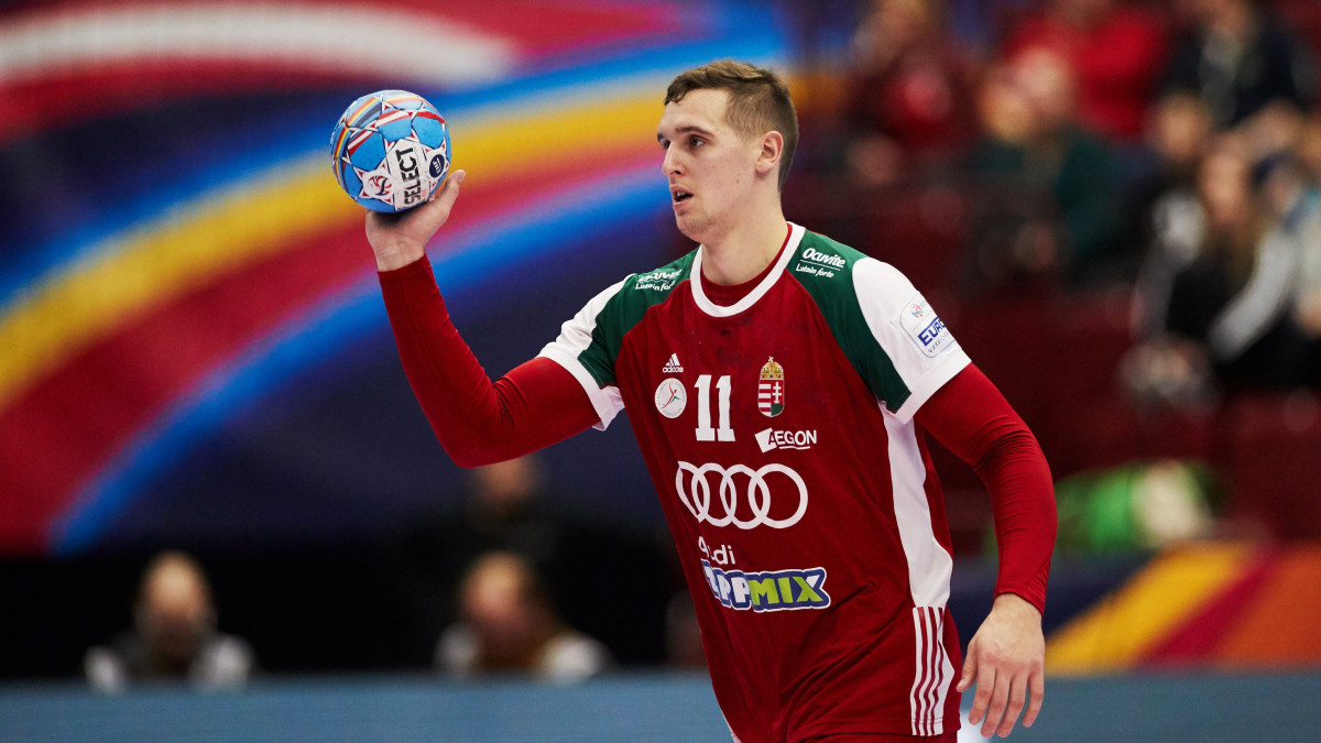 Ligetvári Patrik az olimpiai kvalifikációs férfi kézilabda Európa-bajnokság középdöntőjének második fordulójában játszott Magyarország - Szlovénia mérkőzésen a svédországi Malmőben 2020. január 19-én. A magyar válogatott 29-28 arányban győzött.