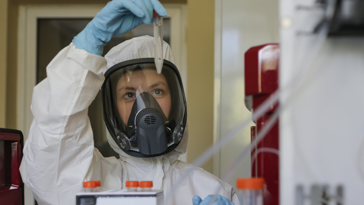 Az Oroszországi Közvetlen Befektetési Alap (RFPI) által közreadott képen az új koronavírus okozta betegség, a Covid-19 elleni oltóanyag, a Gam-Covid-Vak előállításán dolgoznak az orosz Nyikolaj Gamaleja Nemzeti Járványügyi és Mikrobiológiai Kutatóintézet moszkvai laboratóriumában 2020. augusztus 6-án. A vírus ellen a világon elsőként bejegyzett vakcina árusítását a tervek szerint augusztusban elkezdik Szputnyik V néven.