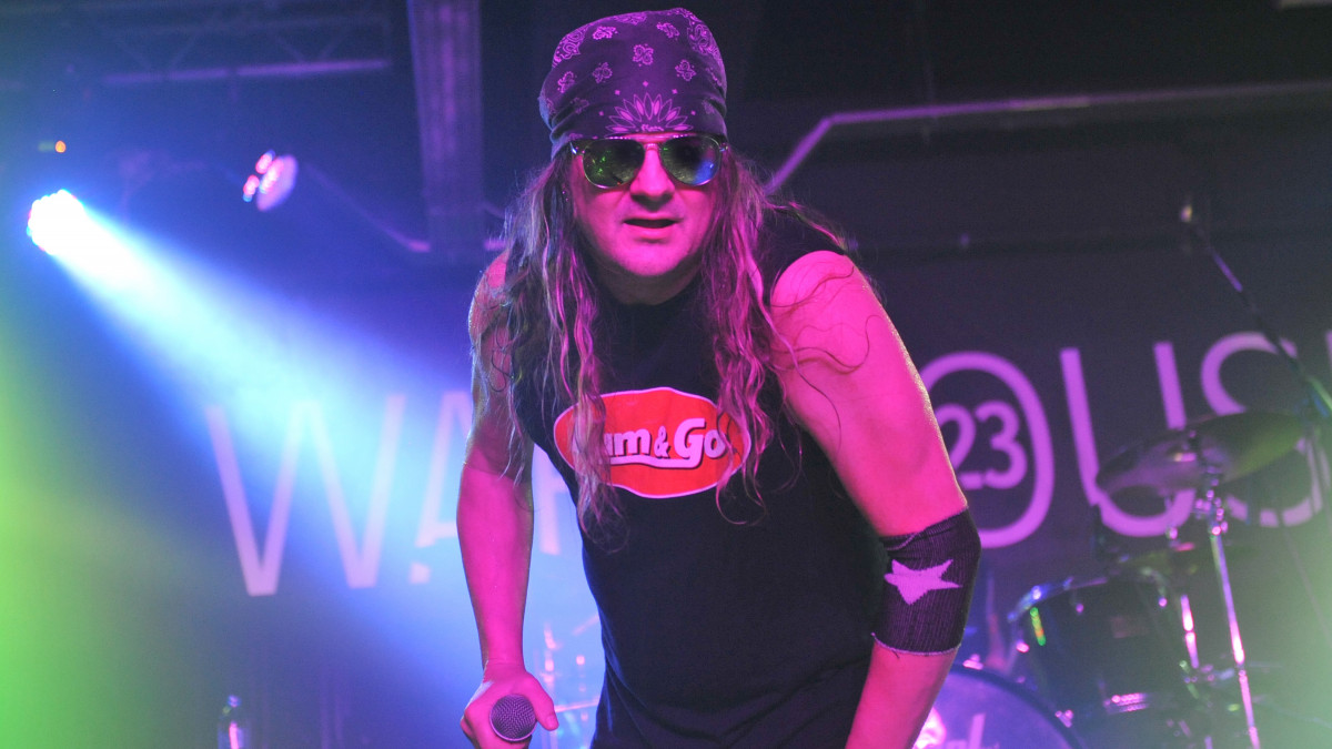 WAKEFIELD, UNITED KINGDOM - OCTOBER 24: Johnny Solinger of Skid Row performs on stage at Warehouse 23 on October 24, 2014 in Wakefield, United Kingdom. (Photo by Neil H Kitson/Redferns via Getty Images)