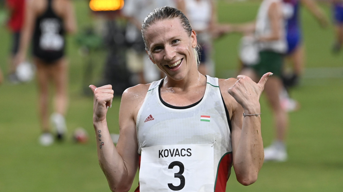A bronzérmes Kovács Sarolta a női öttusázók egyéni versenyének kombinált száma után a világméretű koronavírus-járvány miatt 2021-re halasztott 2020-as tokiói nyári olimpián a Tokió Stadionban 2021. augusztus 6-án.