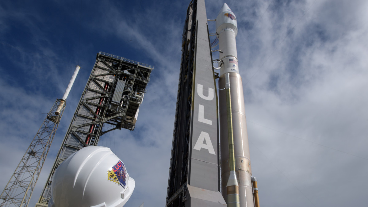 A United Launch Alliance Atlas V rocket with the Lucy spacecraft aboard is seen as it is rolled out of the Vertical Integration Facility to the launch pad at Space Launch Complex 41, Thursday, Oct. 14, 2021, at Cape Canaveral Space Force Station in Florida. Lucy will be the first spacecraft to study Jupiters Trojan Asteroids. Like the missions namesake â the fossilized human ancestor, Lucy, whose skeleton provided unique insight into humanitys evolution â Lucy will revolutionize our knowledge of planetary origins and the formation of the solar system. Photo Credit: (NASA/Bill Ingalls)