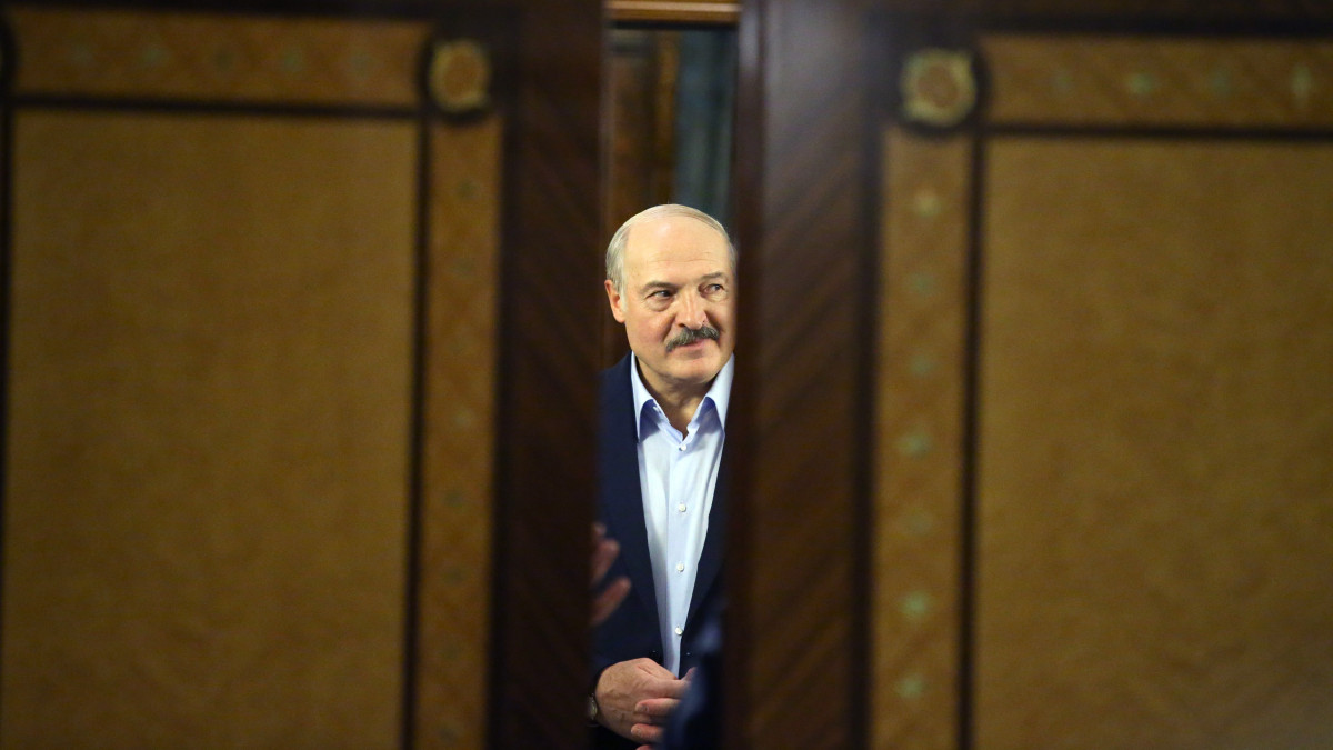 SOCHI, RUSSIA - FEBRUARY 7:  (RUSSIA OUT) Belarussian President Alexander Lukashenko attends Russian-Belarussian talks in Sochi, Russia, February 7, 2020. Lukashenko and Putin is having a day of talks at mountain resort of Laura in Sochi. (Photo by Mikhail Svetlov/Getty Images)