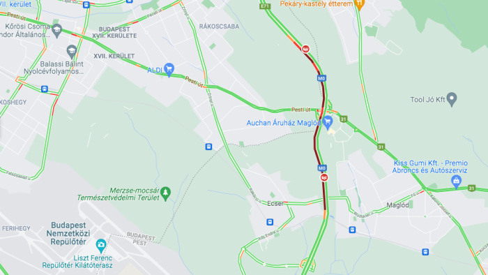 Öt kilométeres torlódás az M0-s autóúton, négy jármű ütközött