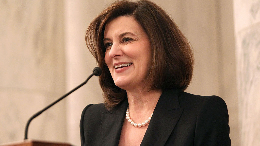 WASHINGTON, DC - JULY 14:  Victoria Reggie Kennedy, President of the Board of Directors, The Edward M. Kennedy Institute for the United States Senate, makes some opening remarks at the Across the Aisle: A bipartisan conversation on Criminal Justice Reform panel discussion at the Russell Senate Office Building on July 14, 2015 in Washington, DC. The discussion included panelists Senators Cory Booker (D-NJ), John Cornyn (R-TX), Mike Lee (R-UT), Sheldon Whitehouse (D-RI) and was moderated by Bill Keller, Editor-in-Chief of The Marshall Project & former Executive Editor for the New York Times.  (Photo by Paul Morigi/WireImage)