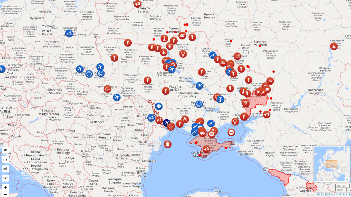 Térképen az ukrajnai csapatmozgások