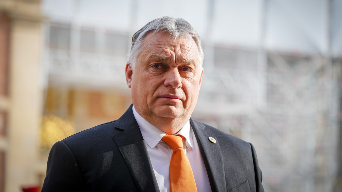 11 March 2022, France, Versailles: Viktor OrbĂĄn, Prime Minister of Hungary, arrives for the meeting of European Union EU leaders at an informal two-day meeting at the Palace of Versailles. The topic is the current development after the Russian attack on Ukraine. Photo: Kay Nietfeld/dpa (Photo by Kay Nietfeld/picture alliance via Getty Images)