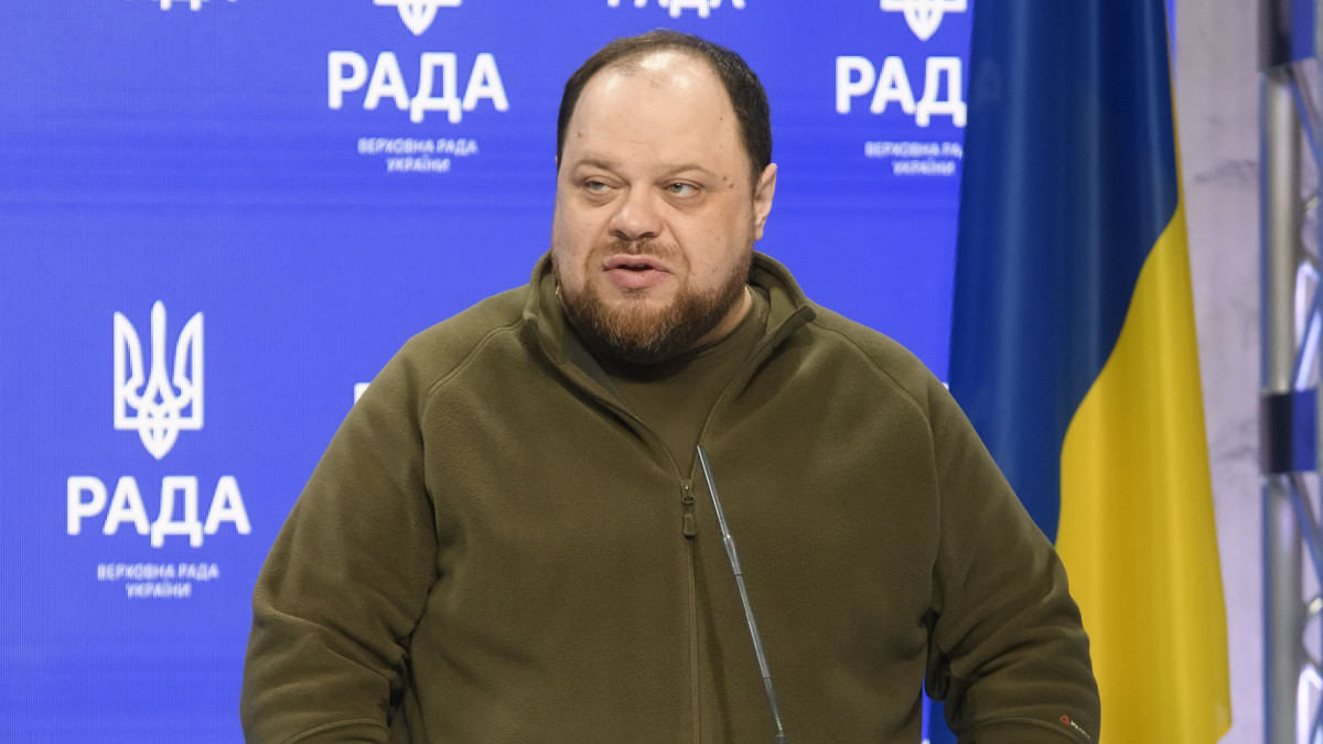 Chairman of the Ukrainian Parliament Verkhovna Rada Ruslan Stefanchuk in Kyiv, Uktaine. April 1, 2022 (Photo by Maxym Marusenko/NurPhoto via Getty Images)