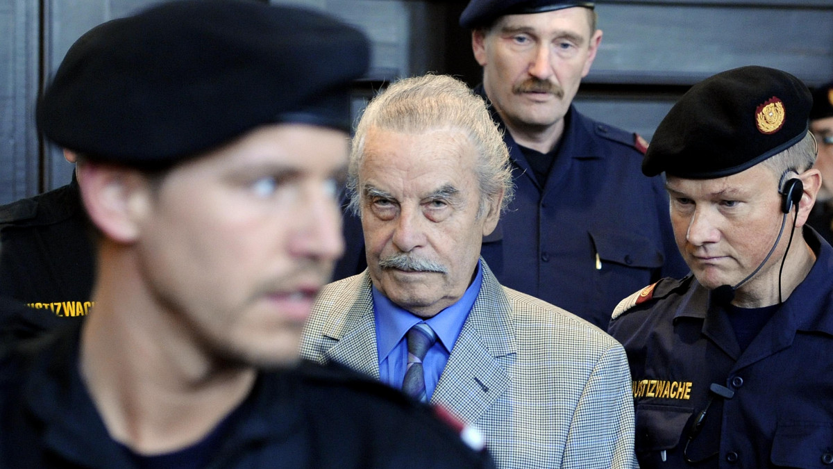 ST. POELTEN, AUSTRIA - MARCH 19:  (EDITORIAL USE ONLY) In this handout picture Josef Fritzl  is seen during day four of his trial at the country court of St. Poelten on March 19, 2009 in St. Poelten, Austria. The 73-year-old Austrian is on trial for murder, rape and incest after allegedly imprisoning his daughter in a cellar for 24 years and fathering seven children with her. (Photo Handout by APA via Getty Images)