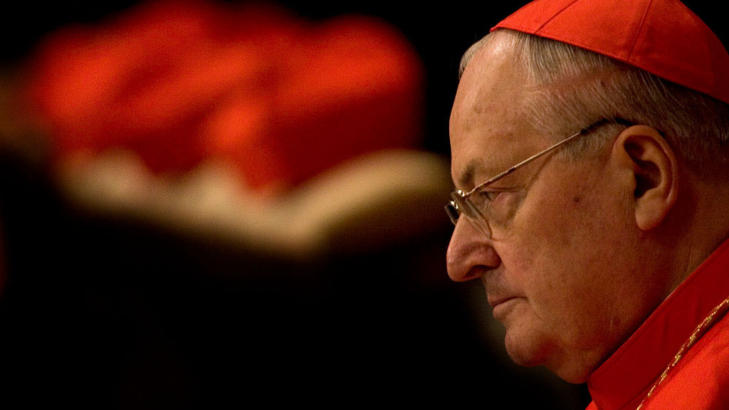 Italian Cardinal Angelo Sodano, Vatican state secretary, attends the Te Deum prayer in St Peters Basilica at the Vatican, led by Pope Benedict XVI. (Photo by Alessandra Benedetti/Corbis via Getty Images)