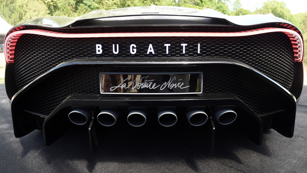 CHANTILLY, FRANCE - JUNE 30: The French luxury brand Bugatti attends La Voiture Noire the most exclusive hyper sports cars during the parade of concept cars at the Chantilly Arts and Elegance Richard Mille in the courtyard of Chateau de Chantilly, on June 30, 2019 in Chantilly, France. (Photo by Frederic Stevens/Getty Images)