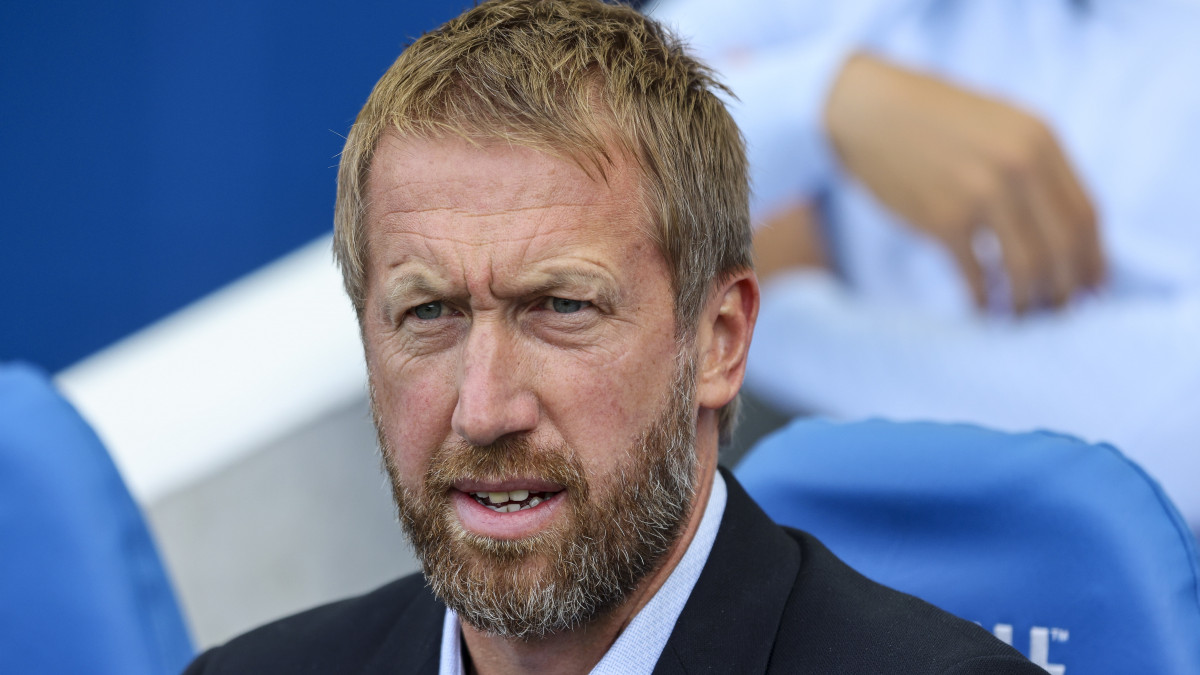 BRIGHTON, ENGLAND - SEPTEMBER 04: Head Coach Graham Potter of Brighton & Hove Albion during the Premier League match between Brighton & Hove Albion and Leicester City at American Express Community Stadium on September 04, 2022 in Brighton, England. (Photo by Robin Jones/Getty Images)