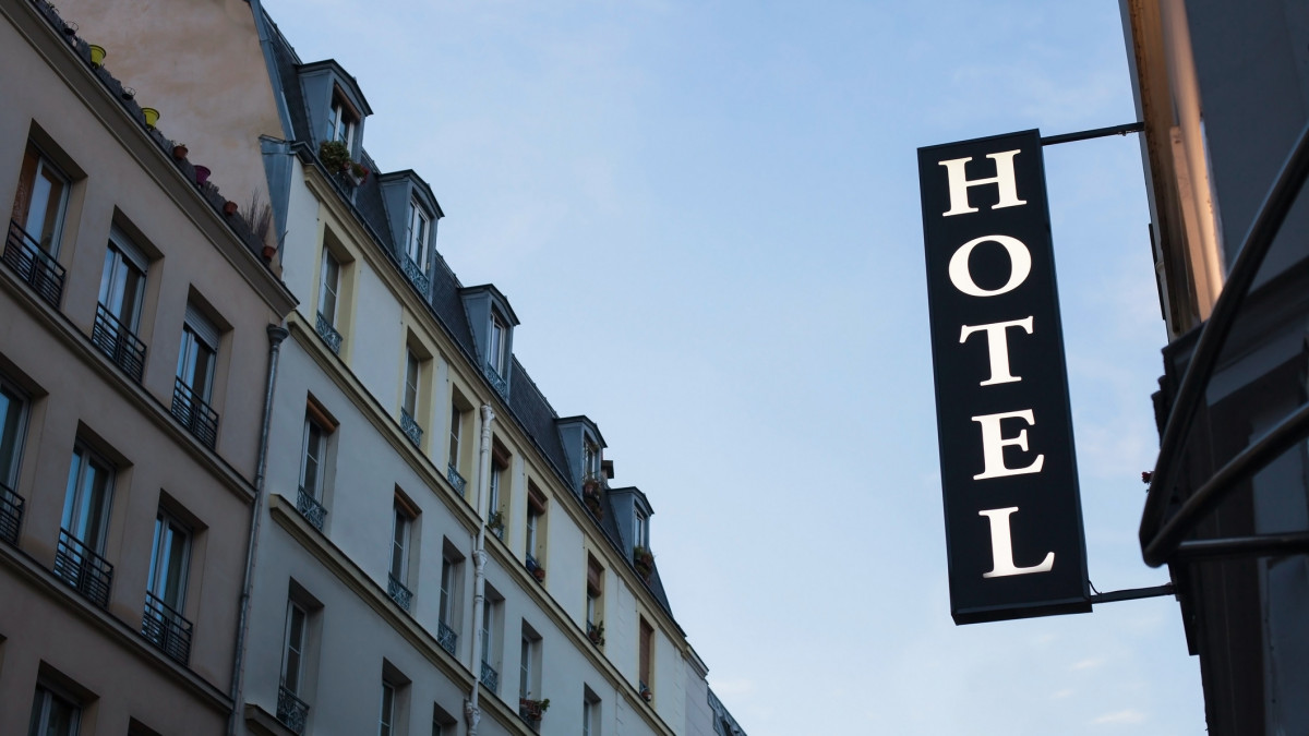 abstract hotel sign