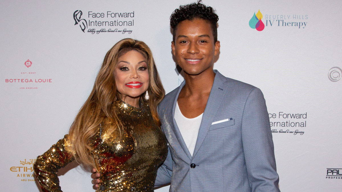 LOS ANGELES, CALIFORNIA - SEPTEMBER 14: La Toya Jackson (L) and Jaafar Jackson arrive for the Face Forward International 10th Annual Gala Highlands To The Hills on September 14, 2019 in Los Angeles, California. (Photo by Gabriel Olsen/Getty Images)