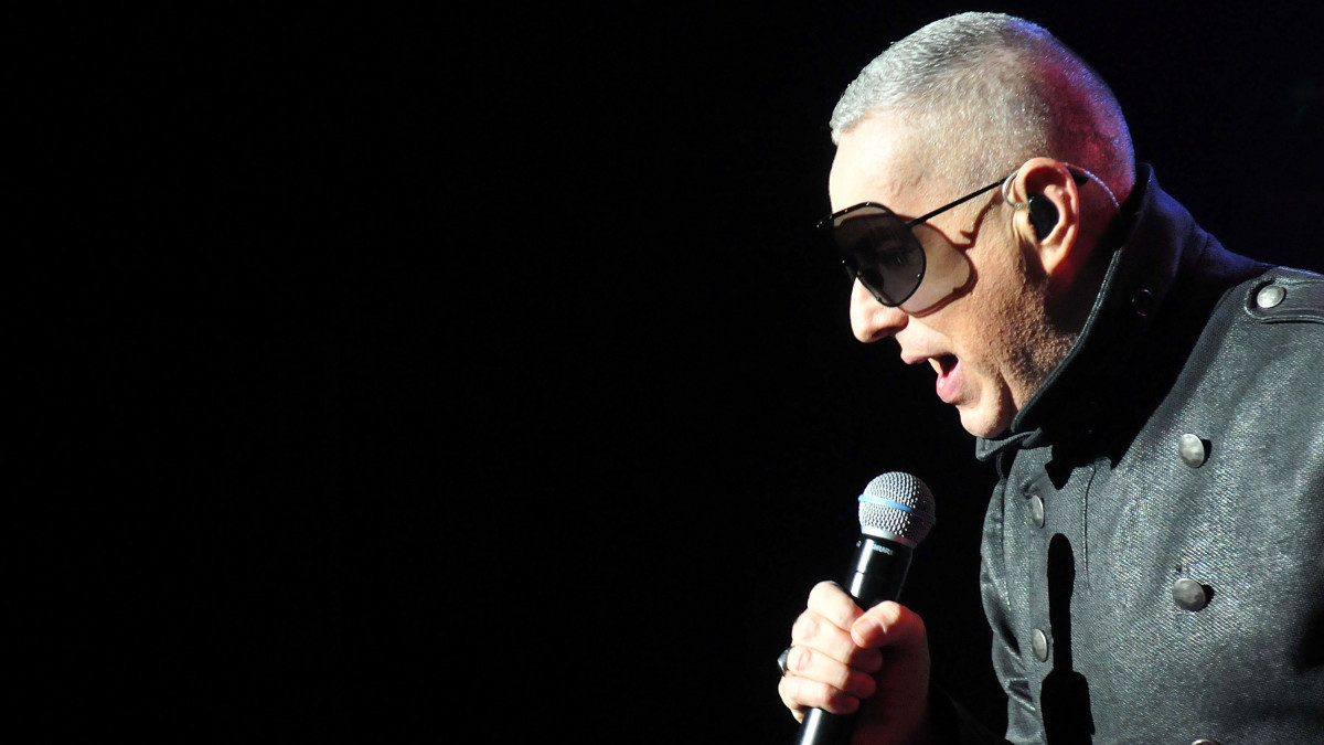 LONDON, ENGLAND - OCTOBER 28:  Singer Holly Johnson of Frankie Goes to Hollywood performs live on stage Unleashed From The Pleasuredome at Koko, in support of his new solo album Europa on October 28, 2014 in London, United Kingdom.  (Photo by Jim Dyson/Redferns via Getty Images)