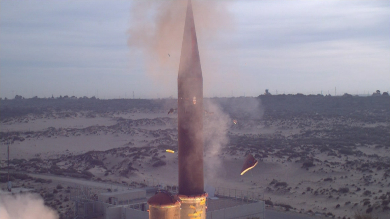 Arrow 3 izraeli légvédelmi rakéta. Forrás: Wikipédia
