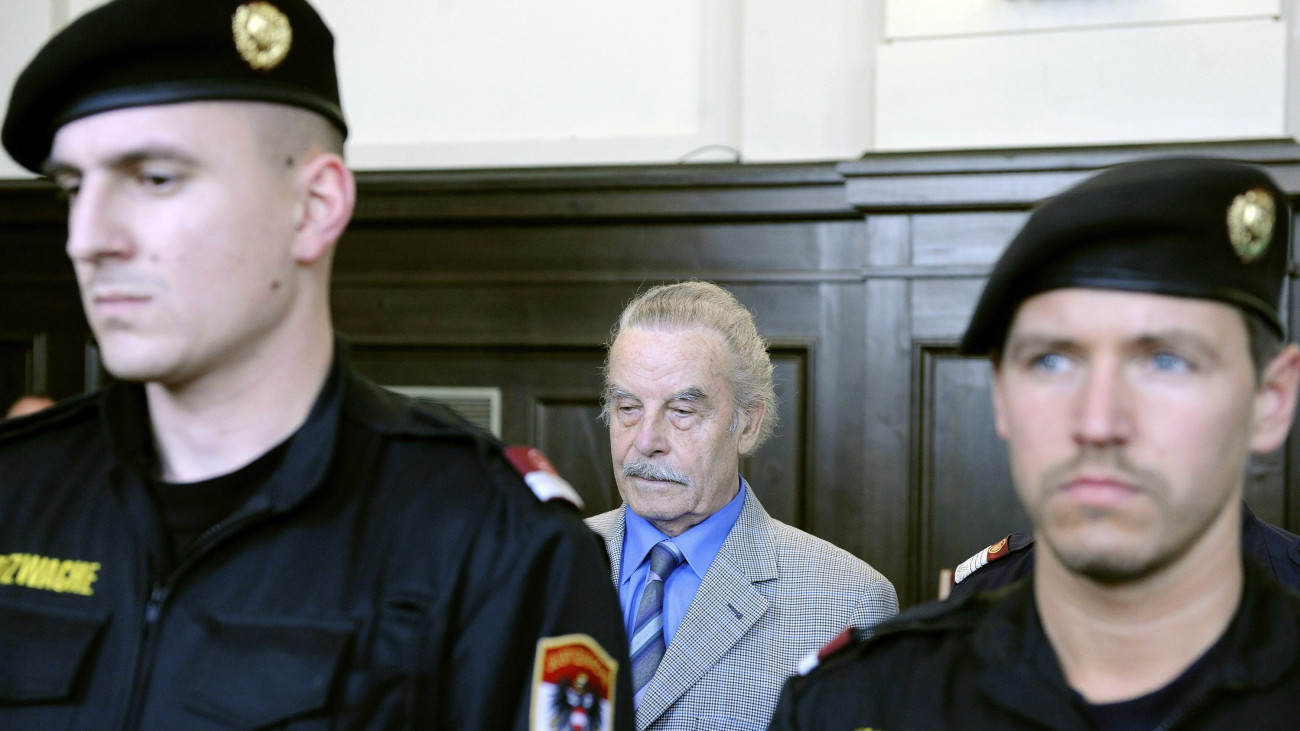 ST. POELTEN, AUSTRIA - MARCH 19:  (EDITORIAL USE ONLY) In this handout picture Josef Fritzl  is seen during day four of his trial at the country court of St. Poelten on March 19, 2009 in St. Poelten, Austria. The 73-year-old Austrian is on trial for murder, rape and incest after allegedly imprisoning his daughter in a cellar for 24 years and fathering seven children with her.  On Thursday afternoon he is found guilty on all charges and sentenced to life in a secure psychiatric facility. (Photo Handout by APA via Getty Images)