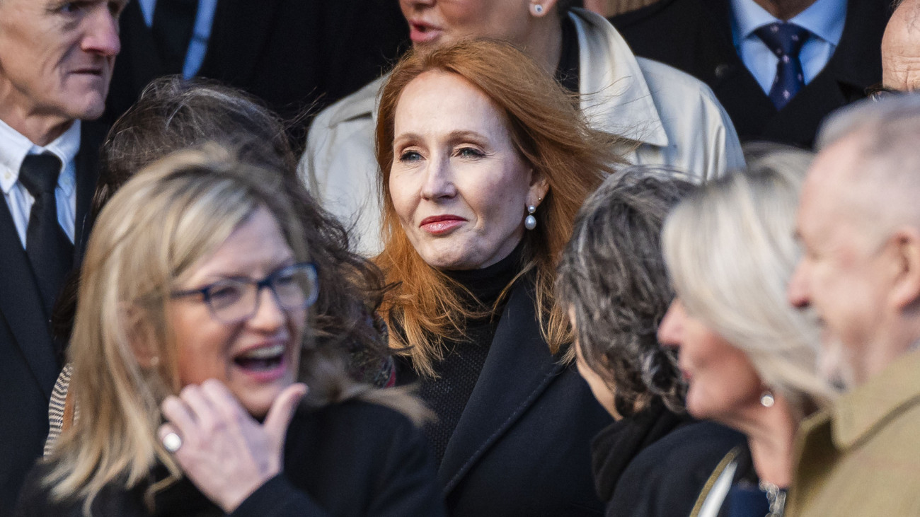 EDINBURGH, SCOTLAND - DECEMBER 19:  J.K Rowling attends the memorial service for former Chancellor of the Exchequer Alistair Darling at St Margarets Episcopal Cathedral on December 19, 2023 in Edinburgh, Scotland. The Labour politician entered politics as a Lothian Regional Councillor in 1982 and represented Edinburgh as a Labour MP from 1987 to 2015. He served as Chancellor of the Exchequer under Gordon Brown from 2007 to 2010 during the 2007-2008 financial crisis. A key figure in the Scottish independence debate, Darling was chairman of the Better Together campaign, advocating to keep Scotland in the Union. He passed away on November 30, 2023, at 70, survived by his wife, Maggie, and their two children, Anna and Calum. (Photo by Euan Cherry/Getty Images)