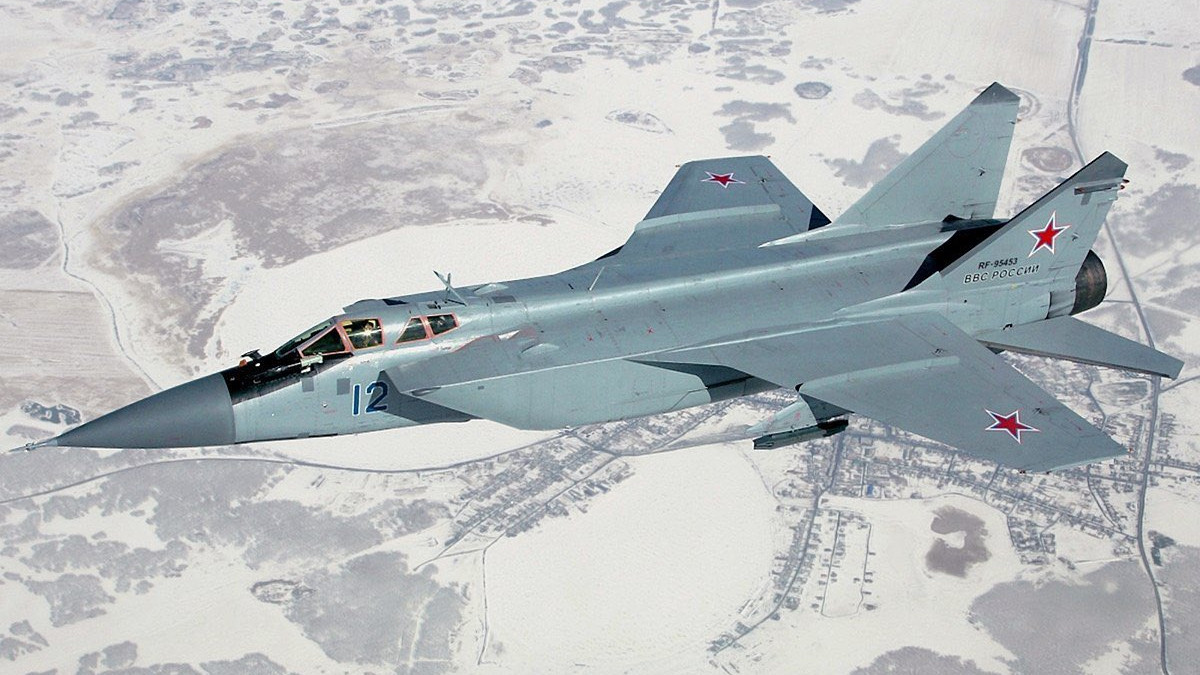 MiG-31, orosz vadászbombázó repülőgép. Forrás: Wikipédia