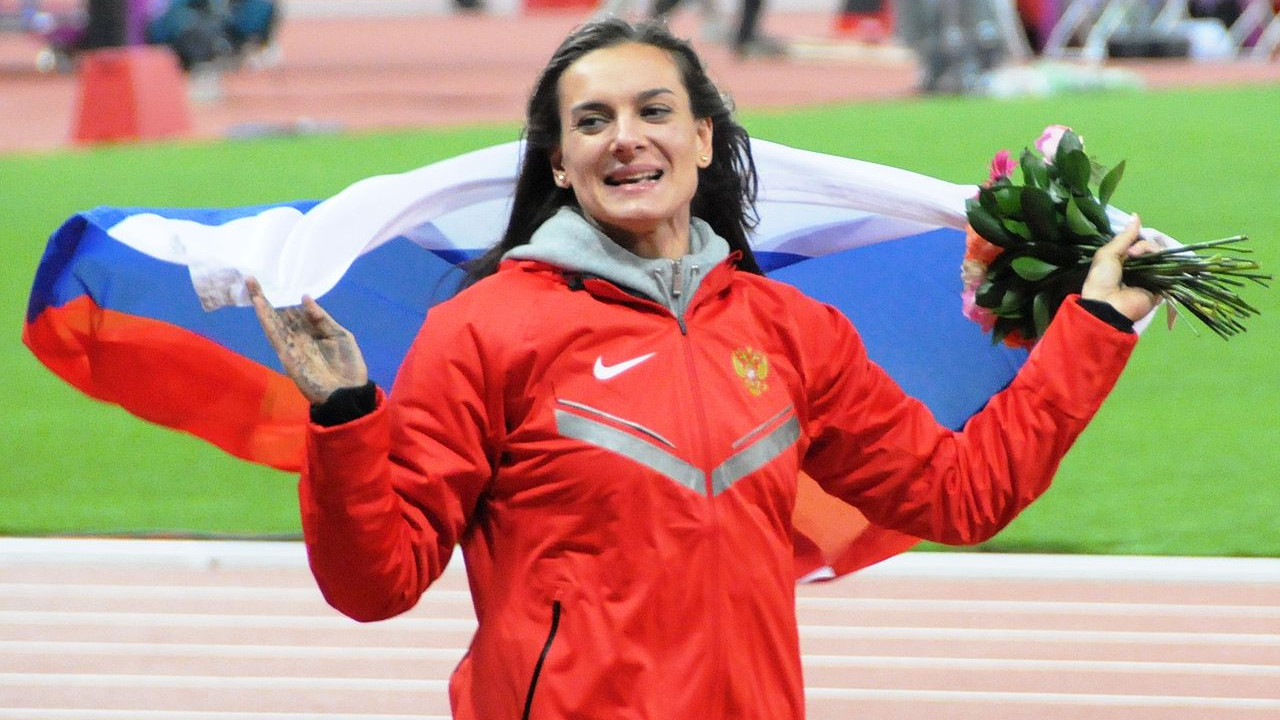 Jelena Iszinbajeva orosz rúdugrónő. Forrás: Wikipéida