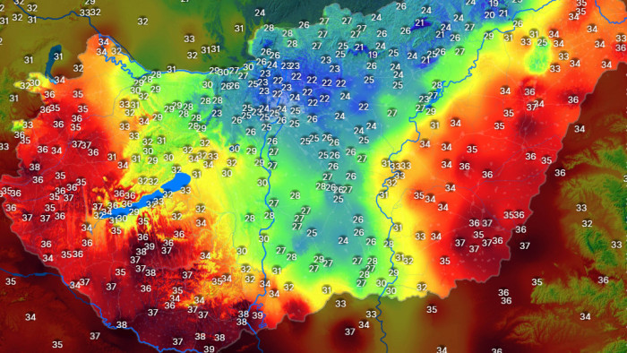 Durva hőmérsékleti különbségek keletkeztek az országban