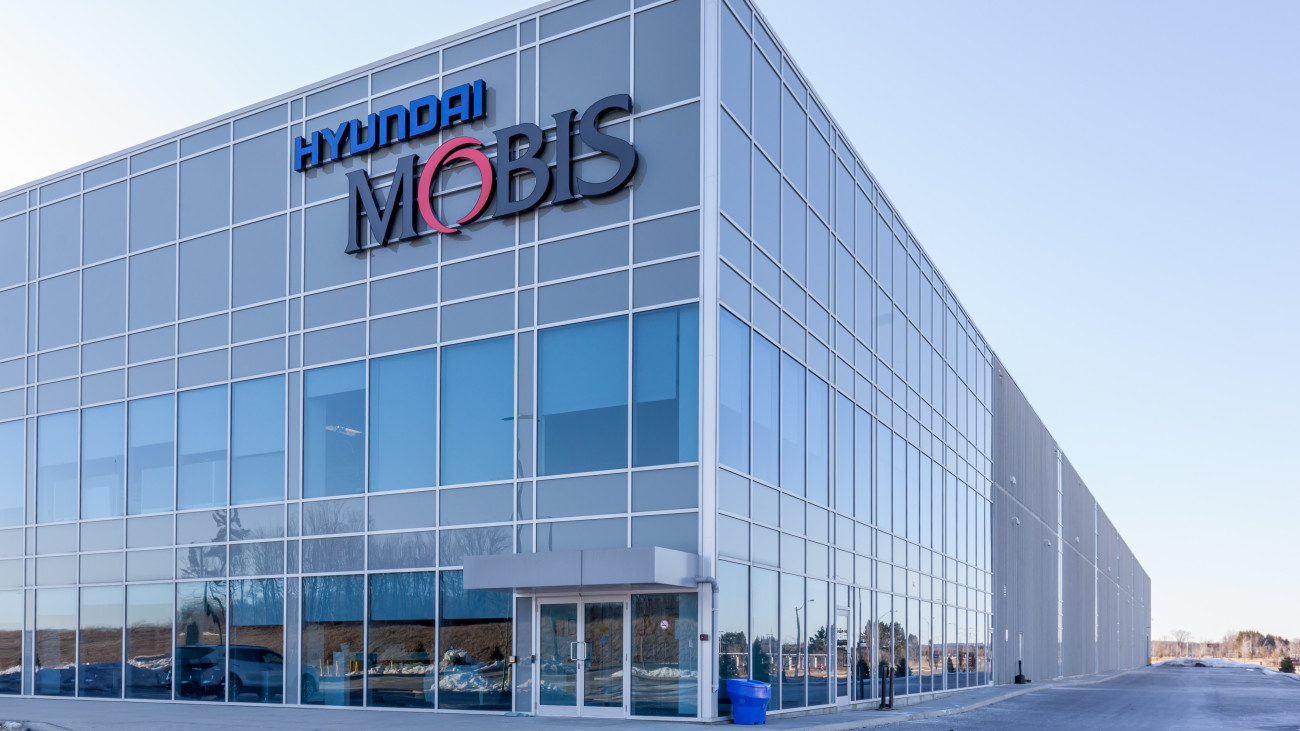 Markham, Ontario, Canada - April 22, 2018: Hyundai Mobis Parts Canada Corp. in Markham, Ontario, Canada. Hyundai Mobis is a public South Korean car parts company.