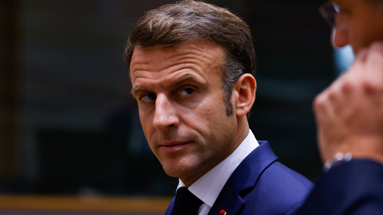 Emmanuel Macron, Frances president, at a European Council leaders summit in Brussels, Belgium, on Thursday, Oct. 17, 2024. European Union leaders are struggling to maintain a coordinated approach on migration policy after member states including Germany and Poland announced strict new border controls. Photographer: Simon Wohlfahrt/Bloomberg via Getty Images