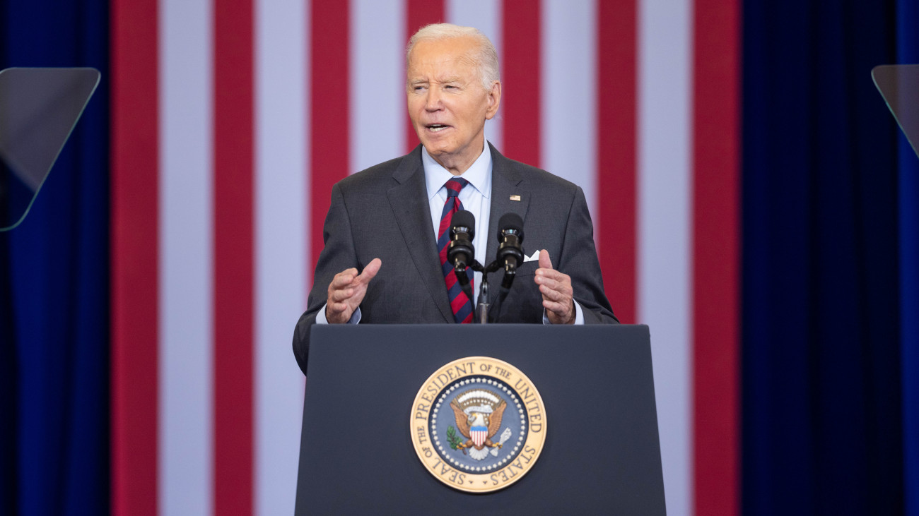 CONCORD, NEW HAMPSHIRE - OCTOBER 22: U.S. President Joe Biden delivers remarks at NHTI Concord Community College on October 22, 2024 in Concord, New Hampshire. The visit was to highlight the Biden-Harris administrations goal of lowering the cost of prescription drugs. (Photo by Scott Eisen/Getty Images)