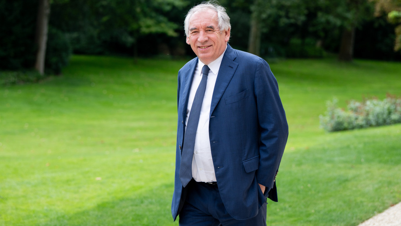 Francois Bayrou, leader of the Democratic Movement (MoDem), arrives for talks with French President Emmanuel Macron, at the Elysee Palace in Paris, France, on Friday, Aug. 23, 2024. Macron is meeting with political parties and delegations after snap elections that left him weaker than before, with a hostile National Assembly that has no majority.Â Photographer: Benjamin Girette/Bloomberg via Getty Images