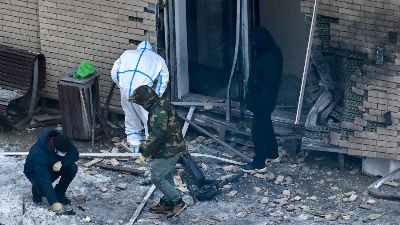 MOSCOW, RUSSIA - DECEMBER 17: A view of the scene after Lt. Gen. Igor Kirillov, chief of Russias Radiation, Chemical and Biological Protection Defense Troops, and his assistant were killed in an explosion in Moscow, Russia on December 17, 2024. The blast was caused by an explosive device planted in an electric scooter, Svetlana Petrenko, spokesperson for the Russian Investigative Committee, said in a video statement on Telegram.