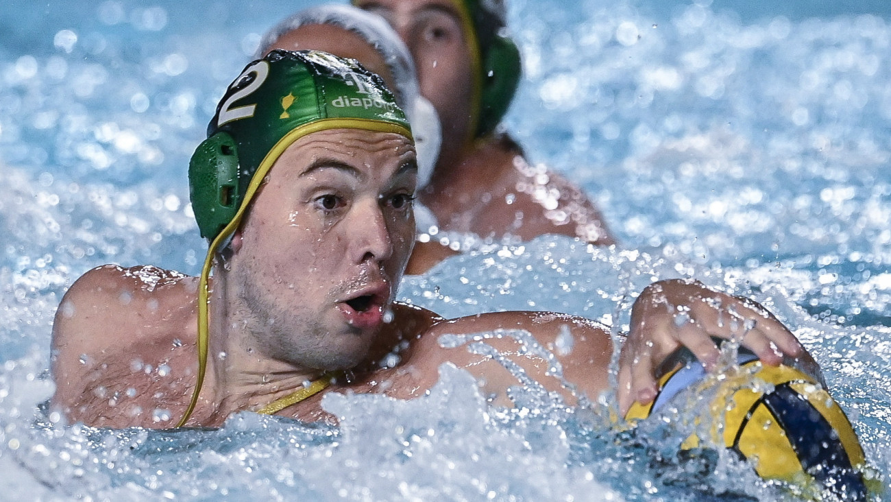 Dusan Mandic, az FTC játékosa a férfi vízilabda Bajnokok Ligája négyes döntőjében játszott FTC-Telekom Waterpolo - VK Novi Beograd mérkőzésen a máltai Gzirában 2024. június 1-jén.