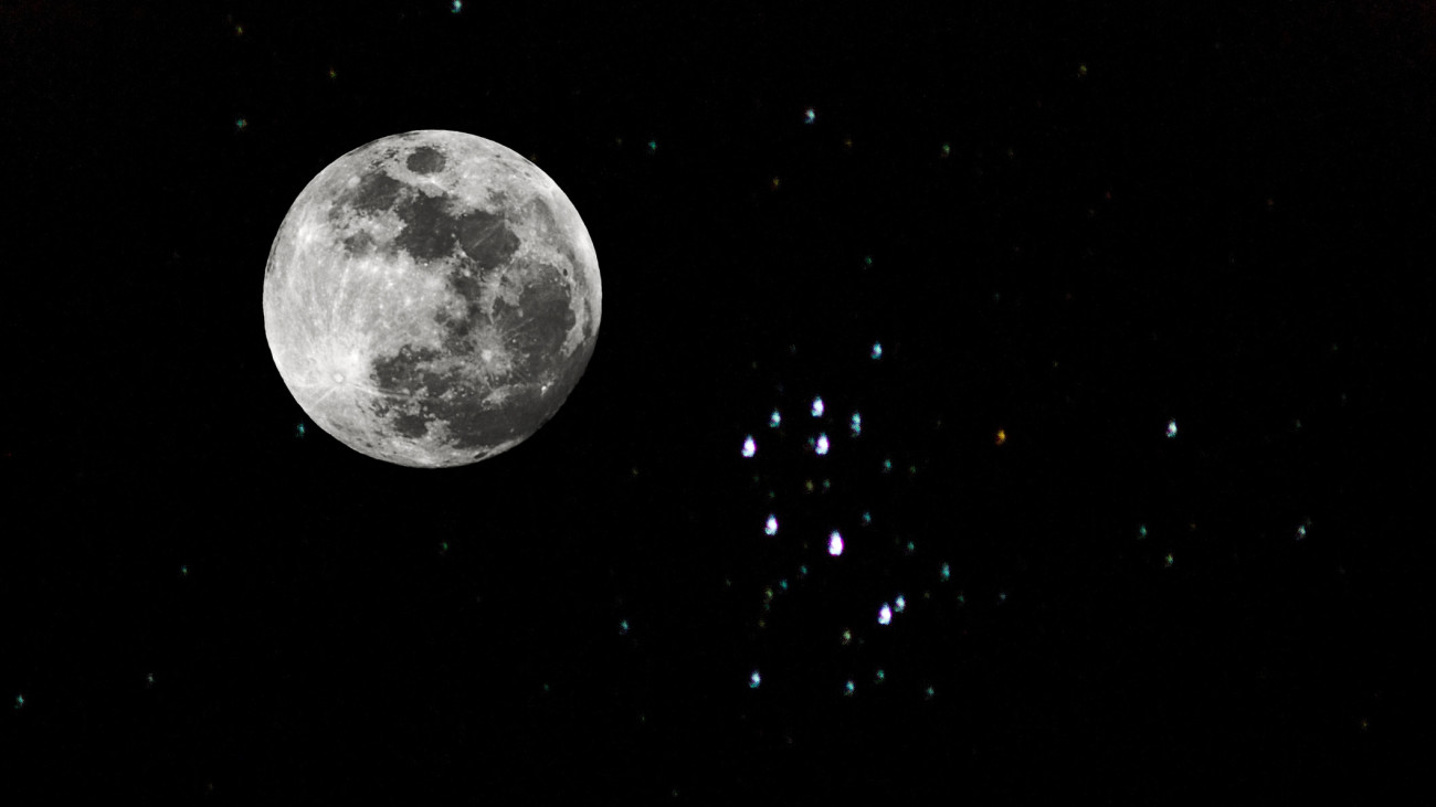 full moon in a night sky