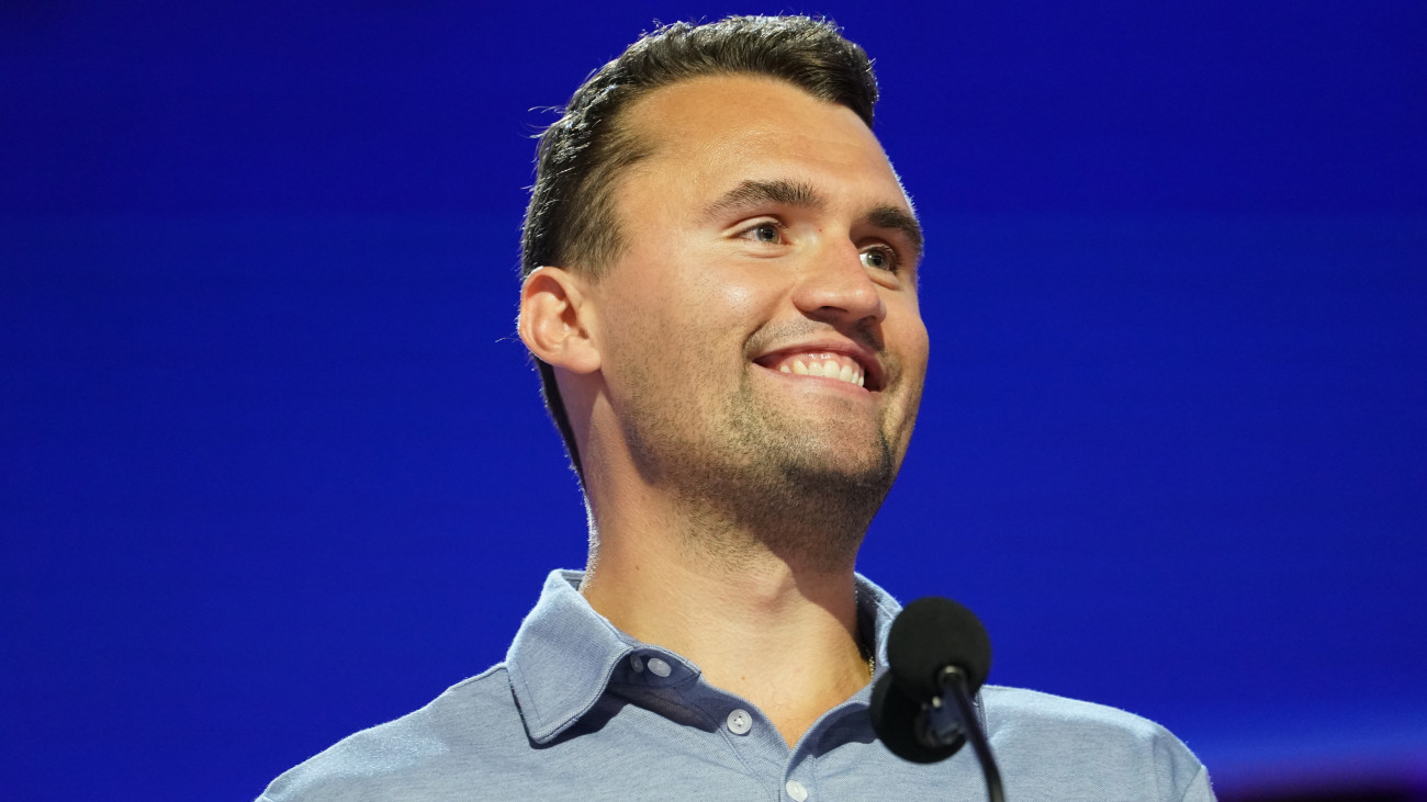 MILWAUKEE, WISCONSIN - JULY 14: Turning Point USA Founder Charlie Kirk is seen onstage at the Fiserv Forum during preparations for the Republican National Convention (RNC) on July 14, 2024, in Milwaukee, Wisconsin. Delegates, politicians, and the Republican faithful are arriving in Milwaukee for the annual convention, concluding with former President Donald Trump accepting his partys presidential nomination. The RNC takes place from July 15-18. (Photo by Andrew Harnik/Getty Images)