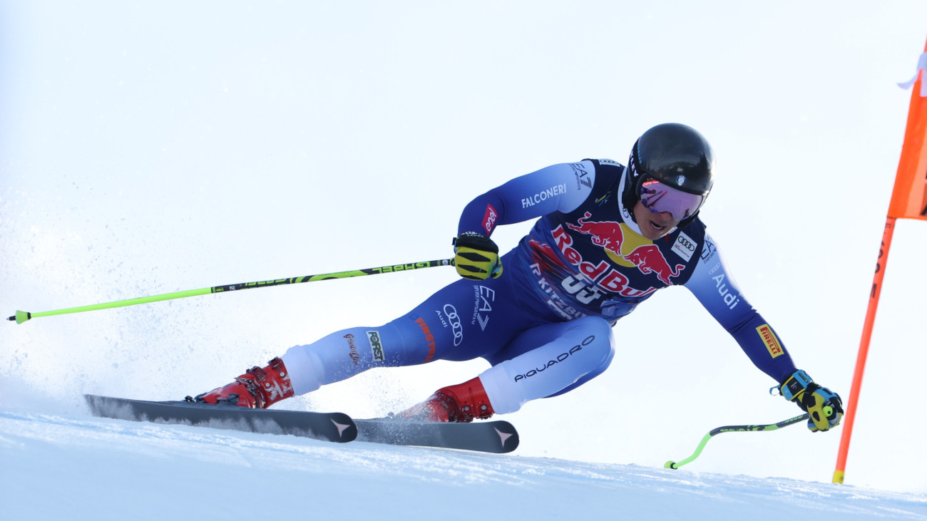 KITZBUEHEL, AUSTRIA - JANUARY 25: Matteo Franzoso of Italy during the Audi FIS Alpine Ski World Cup - Mens Downhill on January 25, 2025 in Kitzbuehel, Austria.